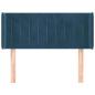 Preview: Kopfteil mit Ohren Dunkelblau 83x16x78/88 cm Samt