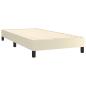 Preview: Boxspringbett mit Matratze & LED Creme 80x200 cm Kunstleder