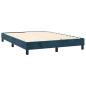 Preview: Boxspringbett mit Matratze Dunkelblau 140x200 cm Samt