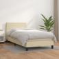 Preview: ARDEBO.de - Boxspringbett mit Matratze Creme 80x200 cm Kunstleder