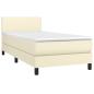 Preview: Boxspringbett mit Matratze Creme 80x200 cm Kunstleder