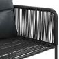 Preview: 5-tlg. Garten-Essgruppe PVC Rattan Schwarz