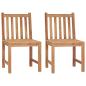 Preview: Gartenst?hle 2 Stk. mit Kissen Massivholz Teak