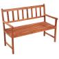 Preview: Gartenbank mit Auflage 120 cm Massivholz Akazie