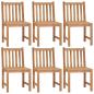 Preview: Gartenstühle 6 Stk. mit Kissen Massivholz Teak