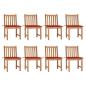 Preview: ARDEBO.de - Gartenstühle 8 Stk. mit Kissen Massivholz Teak