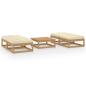 Preview: ARDEBO.de - 5-tlg. Garten-Lounge-Set mit Kissen Kiefer Massivholz