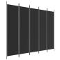 Preview: 5-tlg. Paravent Schwarz 250x200 cm Stoff