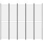 Preview: 5-tlg. Paravent Weiß 250x220 cm Stoff