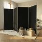 Preview: ARDEBO.de - 4-tlg. Paravent Schwarz 346x180 cm Stoff