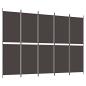 Preview: 5-tlg. Paravent Braun 250x180 cm Stoff
