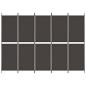 Preview: 5-tlg. Paravent Braun 250x180 cm Stoff