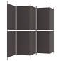 Preview: 5-tlg. Paravent Braun 250x180 cm Stoff