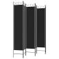 Preview: 6-tlg. Paravent Schwarz 240x220 cm Stoff