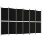 Preview: 6-tlg. Paravent Schwarz 300x180 cm Stoff