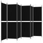 Preview: 6-tlg. Paravent Schwarz 300x180 cm Stoff