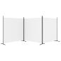 Preview: 3-tlg. Paravent Weiß 525x180 cm Stoff