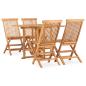 Preview: ARDEBO.de - 5-tlg. Garten-Essgruppe Klappbar Massivholz Teak