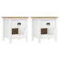 Preview: ARDEBO.de - Nachttische 2 Stk. Hill 46x35x49,5 cm Massivholz Kiefer