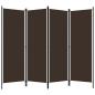 Preview: 4-tlg. Raumteiler Braun 200x180 cm
