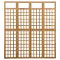 Preview: Spalier/Paravent 4-teilig Massivholz Tanne 161x180 cm