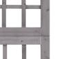 Preview: Spalier/Paravent 4-teilig Massivholz Tanne Grau 161x180 cm