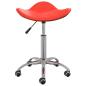 Preview: Friseur Rollhocker Rot Kunstleder