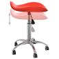 Preview: Friseur Rollhocker Rot Kunstleder