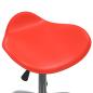 Preview: Friseur Rollhocker Rot Kunstleder