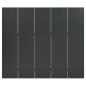 Preview: 5-tlg. Raumteiler Anthrazit 200x180 cm Stahl