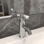Preview: ARDEBO.de - Waschtischarmatur Silbern 130x180 mm