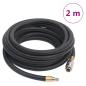 Preview: ARDEBO.de - Hybrid-Luftschlauch Schwarz 0,6" 2 m Gummi und PVC