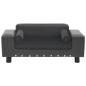 Preview: Hundesofa Dunkelgrau 81x43x31 cm Plüsch und Kunstleder