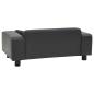 Preview: Hundesofa Dunkelgrau 81x43x31 cm Plüsch und Kunstleder