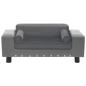 Preview: Hundesofa Grau 81x43x31 cm Plüsch und Kunstleder