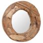 Preview: ARDEBO.de - Dekorativer Spiegel Teak 60 cm Rund