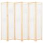 Preview: ARDEBO.de - 6-teiliger Raumteiler Cremeweiß 240 x 170 x 4 cm Stoff