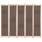Preview: 5-teiliger Raumteiler Braun 200 x 170 x 4 cm Stoff