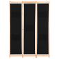 Preview: 3-teiliger Raumteiler Schwarz 120 x 170 x 4 cm Stoff