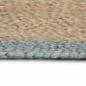 Preview: Teppich Handgefertigt Jute mit Olivgrünem Rand 90 cm