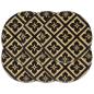 Preview: ARDEBO.de - Tischsets 6 Stk. Schwarz 38 cm Rund Jute