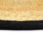 Preview: Tischsets 6 Stk. Natur und Schwarz 38 cm Jute und Baumwolle