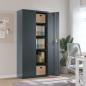 Preview: ARDEBO.de - Aktenschrank Anthrazit 90x40x200 cm Stahl