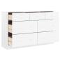 Preview: Kommode ALTA Weiß 112x35x73 cm Massivholz Kiefer