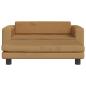 Preview: Hundebett mit Verlängerung Braun 100x50x30 cm Samt