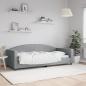 Preview: ARDEBO.de - Tagesbett Hellgrau 90x200 cm Stoff