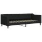 Preview: Tagesbett Schwarz 80x200 cm Stoff