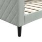 Preview: Tagesbett Hellgrau 90x190 cm Samt