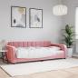 Preview: ARDEBO.de - Tagesbett Rosa 90x200 cm Samt