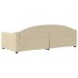 Preview: Tagesbett Creme 90x200 cm Stoff